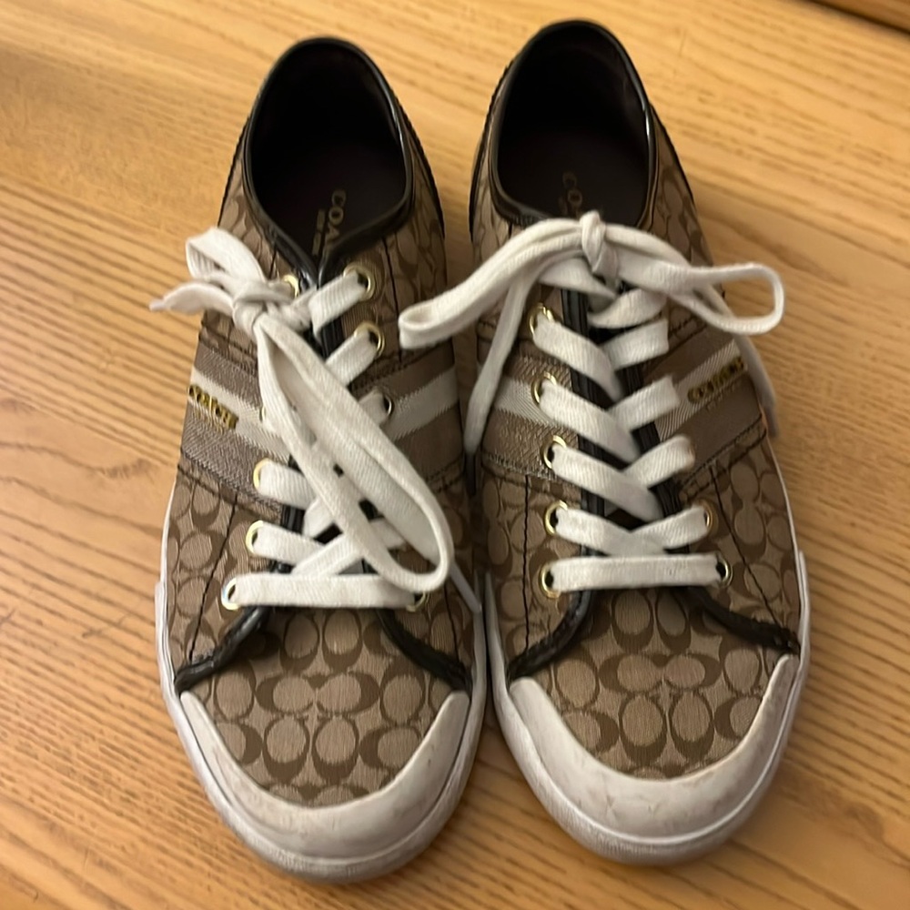 Coach Brown and Black Sneakers size 6.5